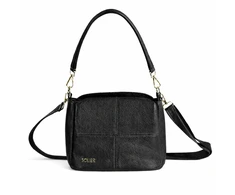 Women’s Leather Crossbody Bag Solier FL50 Cassia – Juodas