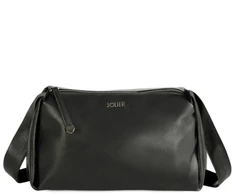 Women’s Leather Crossbody Bag with Adjustable Strap Solier FL48 Leona – Juodas