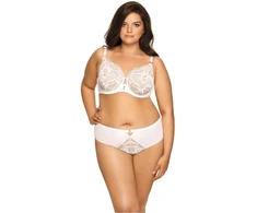 Moteriškos braziliškos kelnaitės su nėriniais Ava Lingerie, baltos
