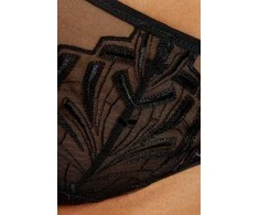 Kelnaitės juodos su siuvinėtu angelu Knickers