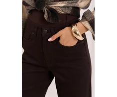 Kelnės jeans-D60140BA62672A2-ciemny ruda