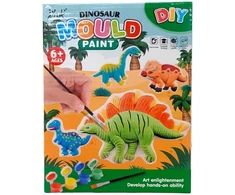 Keramikinis rinkinys su dažais piešimui - dinozaurai