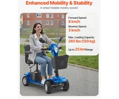 VEVOR Sulankstomas keturių ratų elektrinis skuteris