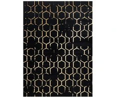 Kilimas 120 × 170 cm, juodos ir auksinės spalvos MOSSE