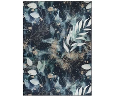 Kilimas 120×170 cm juodas ir turkio spalvos LEAVES3 ARLEN