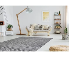 Kilimas 120x170 juoda ir balta VINEA