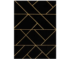 Kilimas 140 × 190 cm (140x190), juodos ir auksinės spalvos ESTEMA