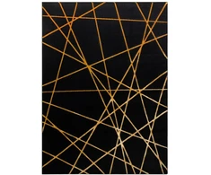 Kilimas 140 × 190 cm, juodos ir auksinės spalvos MOSSE ARTDECO