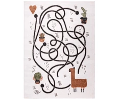 Kilimas 140 × 190 cm, kreminės spalvos BEO GAME