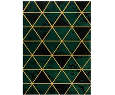 Kilimas 140 × 190 cm, tamsiai žalia ir aukso spalvos ESTEMA