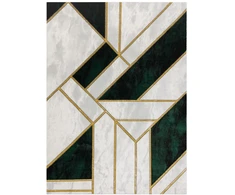 Kilimas 160 × 220 cm, tamsiai žalias ir auksinis ESTEMA