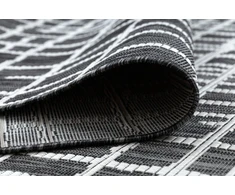 Kilimas 160×220 juoda ir kreminė VINEA LINES