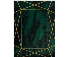 Kilimas 80 × 150 cm, tamsiai žalios spalvos su auksinėmis detalėmis ESTEMA