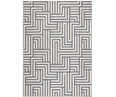 Kilimas geometrinio rašto pilkos ir kreminės spalvos WINK MAZE