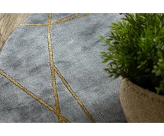 Kilimas pilkos spalvos su aukso detalėmis ESTEMA Marble2