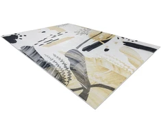 Kilimas poliesteris 160×220 balta ir geltona Mark Hakano