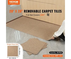 VEVOR Tamsios rudos kilimų plytelės 50x50 cm su paminkštinimu