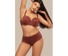 Kinga Brown Comfort P-861/2 rudos moteriškos kelnaitės su dvigubu tulu