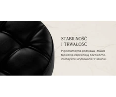 Kirpyklos taburetė Gabbiano D054G, juoda su aukso spalvos pagrindu