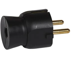 Kištukas Legrand 050177 (juodas, laidas tiesiai, 16A, 250V)
