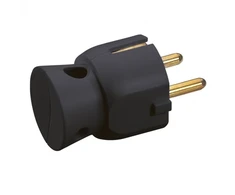 Kištukas Legrand 050178 (juodas, laidas iš šono, 16A, 250V)