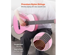 VEVOR Klasikinė gitara pradedantiesiems, 960 mm, rožinė