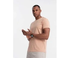 Klasikinis vyriškas medvilninis marškinėlių tipo BASIC, kūno spalvos V9 OM 0146