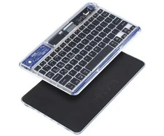 Dėklas klaviatūra (CK serija) belaidė, skirta nešiojamam kompiuteriui / planšetiniam kompiuteriui / telefonui – skaidri