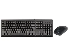 Ausinės Klaviatūra, klaviatūros ir membranos tipo pelės rinkinys A4Tech A4TKLA43774 (USB 2.0; juoda; optinė)