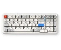 MCHOSE K99 V2 belaidė mechaninė klaviatūra| US | Icy Creamsicle Switch | 2.4GHz, BT | Retro Balta