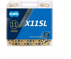 KMC Grandinė X11 SL Ti-N 118 Narių Auksinė Juoda Dėžutėje