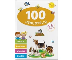 KNYGA 100 užduočių 4-5 metų vaikams. Logika, motorika, atmintis, skaičiai.