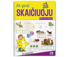 KNYGA Aš gerai skaičiuoju. 6-7 metų vaikams. Su atsakymais.