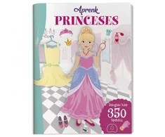 KNYGA Išmok princeses. Daugiau nei 350 lipdukų
