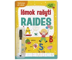 KNYGA Išmokite rašyti raides. 4-5 metų vaikams. Naudojant flomasterį.