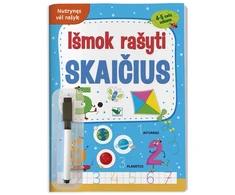 KNYGA Išmokite rašyti skaičius. 4-5 metų vaikams. Naudokite flomasterį.