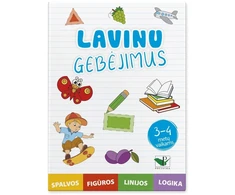 KNYGA Lavinu gebėjimus. 3-4 metų vaikams. Spalvos, formos, linijos, logika.