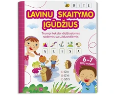 KNYGA LAVINU SKAITYMO ĮGŪDŽIUS. TRUMPI TEKSTAI DIDŽIOSIOMIS RAIDĖMIS SU UŽDUOTĖLĖMIS 6-7 METŲ VAIKAMS.