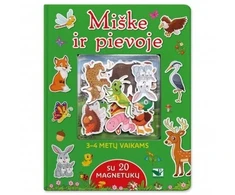 Knyga „Miške ir pievoje“ su 20 magnetukų. Skirta 3-4 metų vaikams.