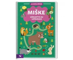 KNYGA Miške. Užduotys su lipdukais 4-5 metų vaikams.