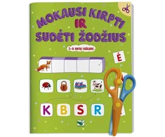 KNYGA Mokausi kirpti ir sudėti žodžius 5-6 metų vaikams su žirklutėmis.