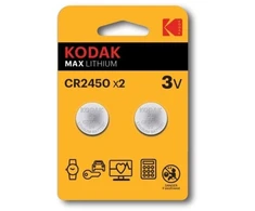 KODAK LITHIUM MAX CR 2450 ličio baterijos, lizdinė pakuotė, 2 vnt.