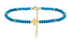 Kojos grandinėlė Cross Gold