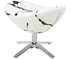 Kojų kėdutė EGG SZEROKI MARBLE, juoda/balta