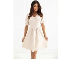 Kokteilinė suknelė smėlio spalvos