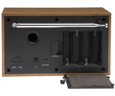 Kompaktiškas DAB+/FM radijas Denver DAB-46, rudas ir baltas