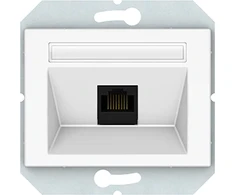 Kompiuterio lizdas VILMA XP 500 be rėmelio (1xRJ45 CAT5E UTP AMP), baltas