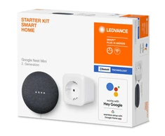 Komplektas- išmanusis garsiakalbis GOOGLE NEST + išmanusis kištukinis lizdas