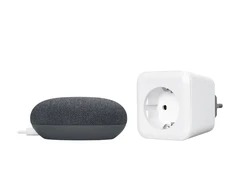 Komplektas- išmanusis garsiakalbis GOOGLE NEST + išmanusis kištukinis lizdas