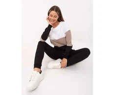 Komplektas juoda ir smėlio spalvos